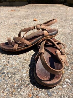 Chaco Brown Leather Slingback Sandals
